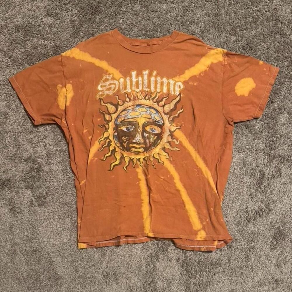 Unbranded Men's Orange and Brown T-shirt